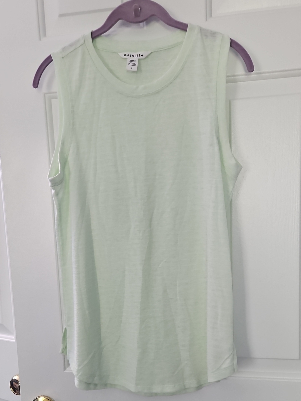 Athleta Light Mint Sleeveless Muscle Tank